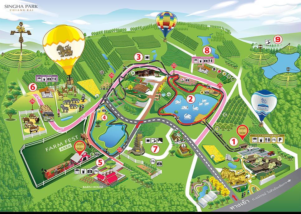 Map of Singha Park Chiang Rai