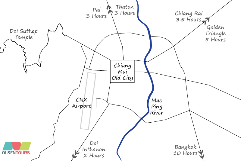 Map of Chiang Mai
