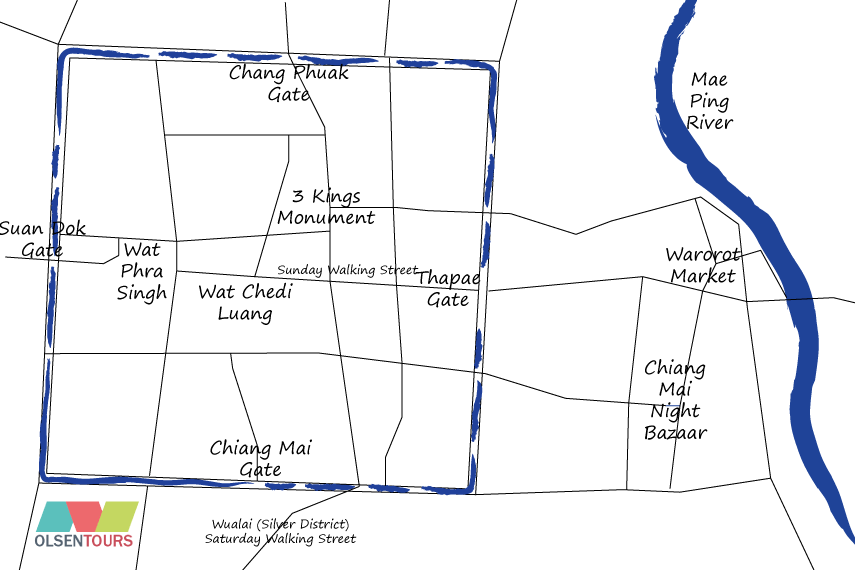 Chiang Mai Old CIty Map