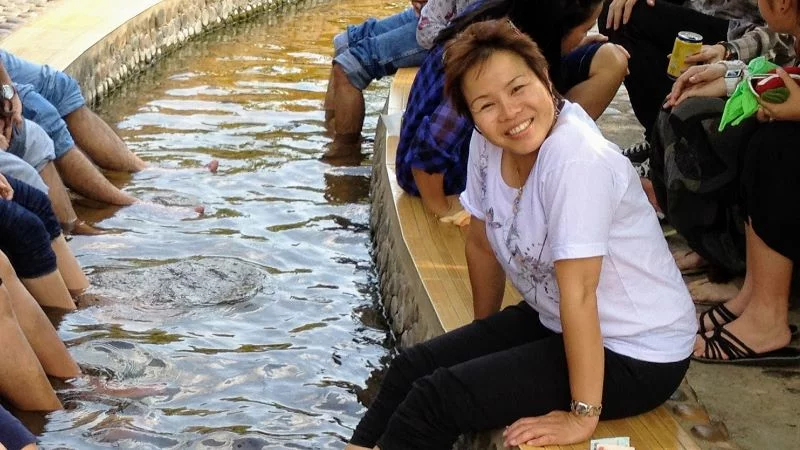 Bathing Feet at Mae Khachan Hot Springs (Wiang Pa Pao)