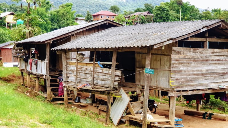 Karen houses at Mae Klang Luang