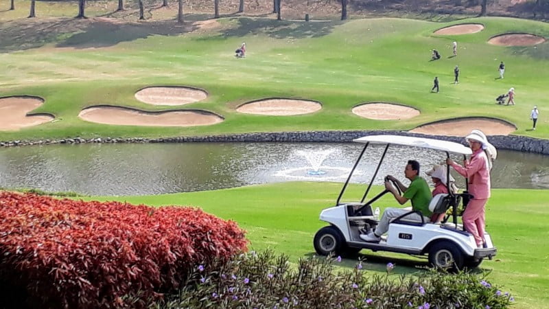 Golf cart at Santiburi Country Club
