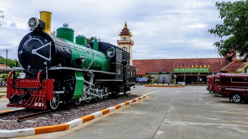 Old Train in the carpark of Chiang Mai Train Station