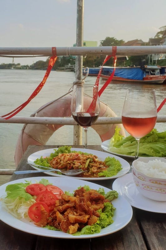 Dinner on a Mekong river boat