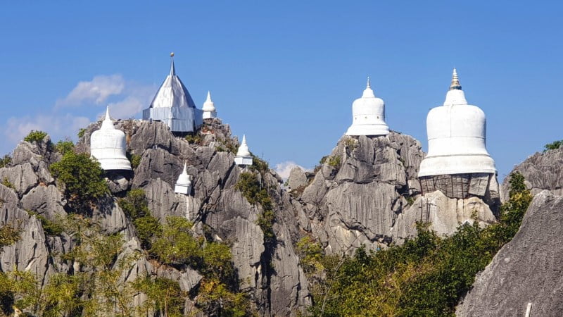 Sky Pagodas of Wat Chaloem Phra Kiat